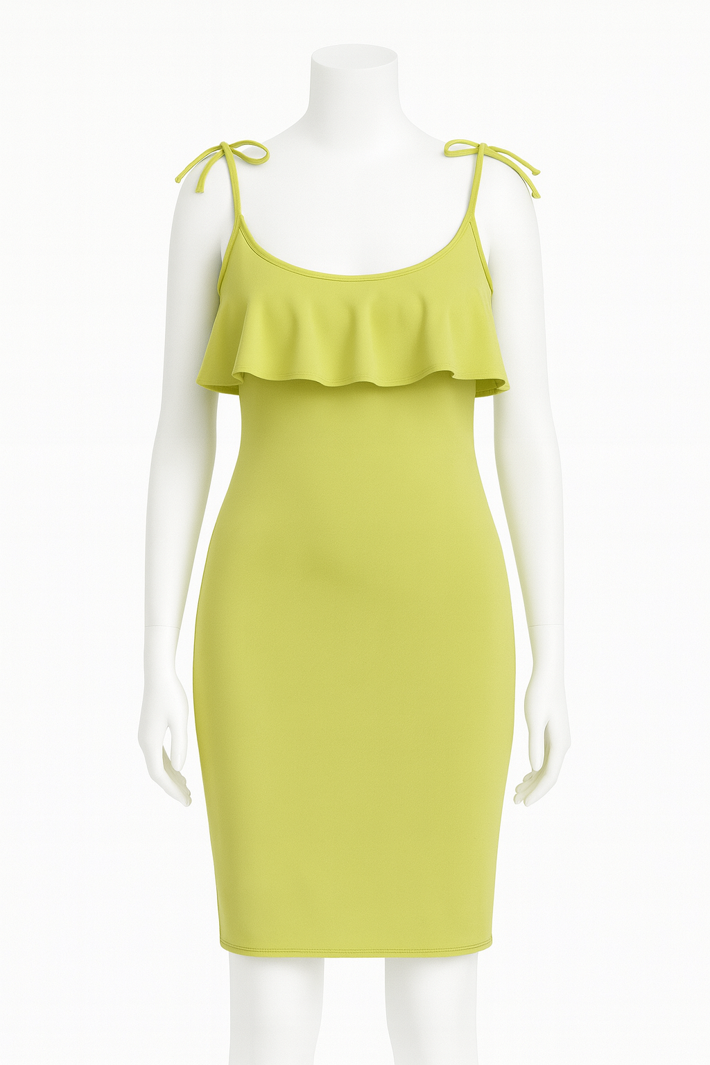 Body con flounce self tying dress, vacation dress, fitted dress, body con dress, sexy dress, ruffle, tie straps