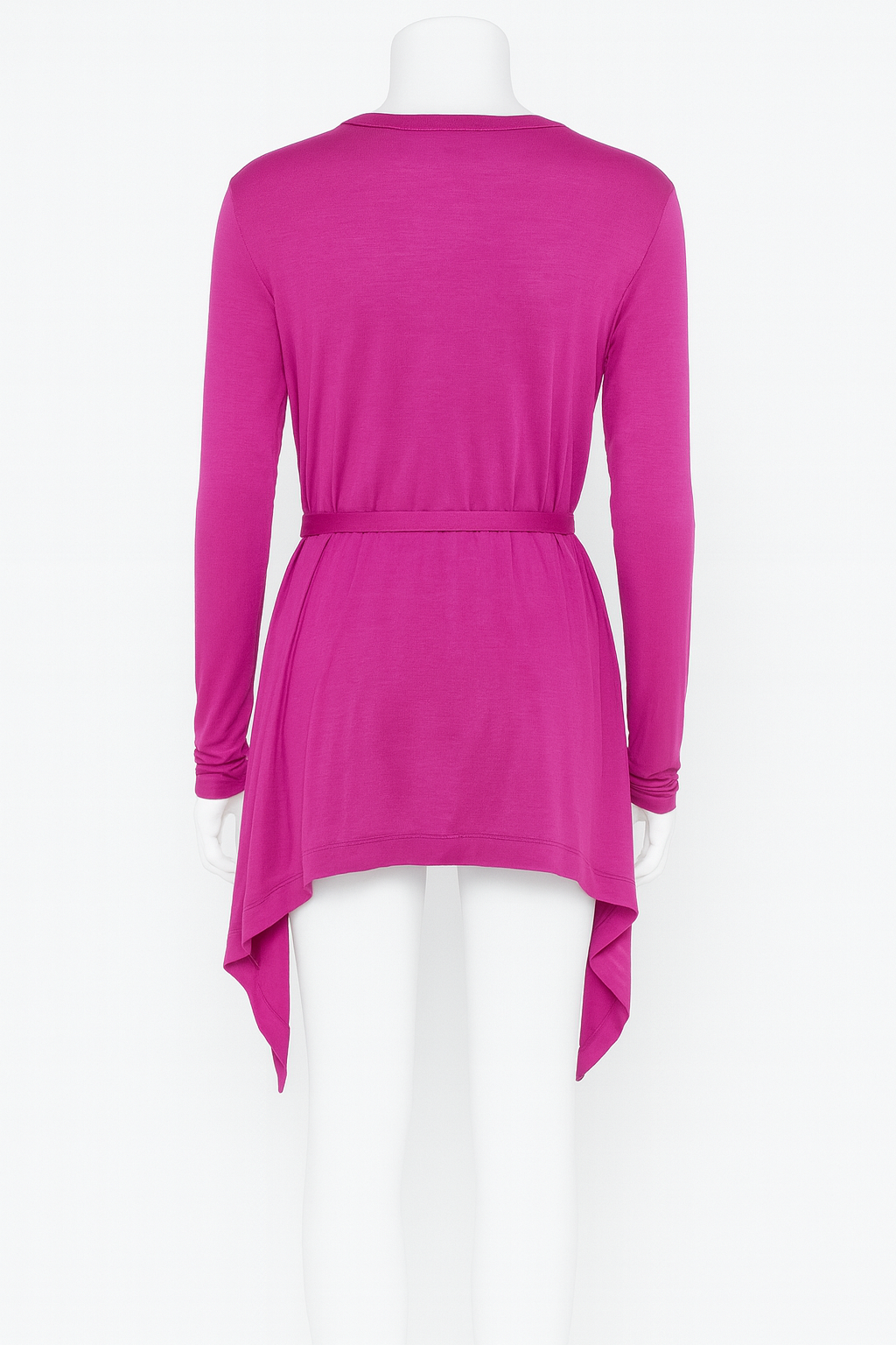 Asymmetrical Cardigan with waist belt tie