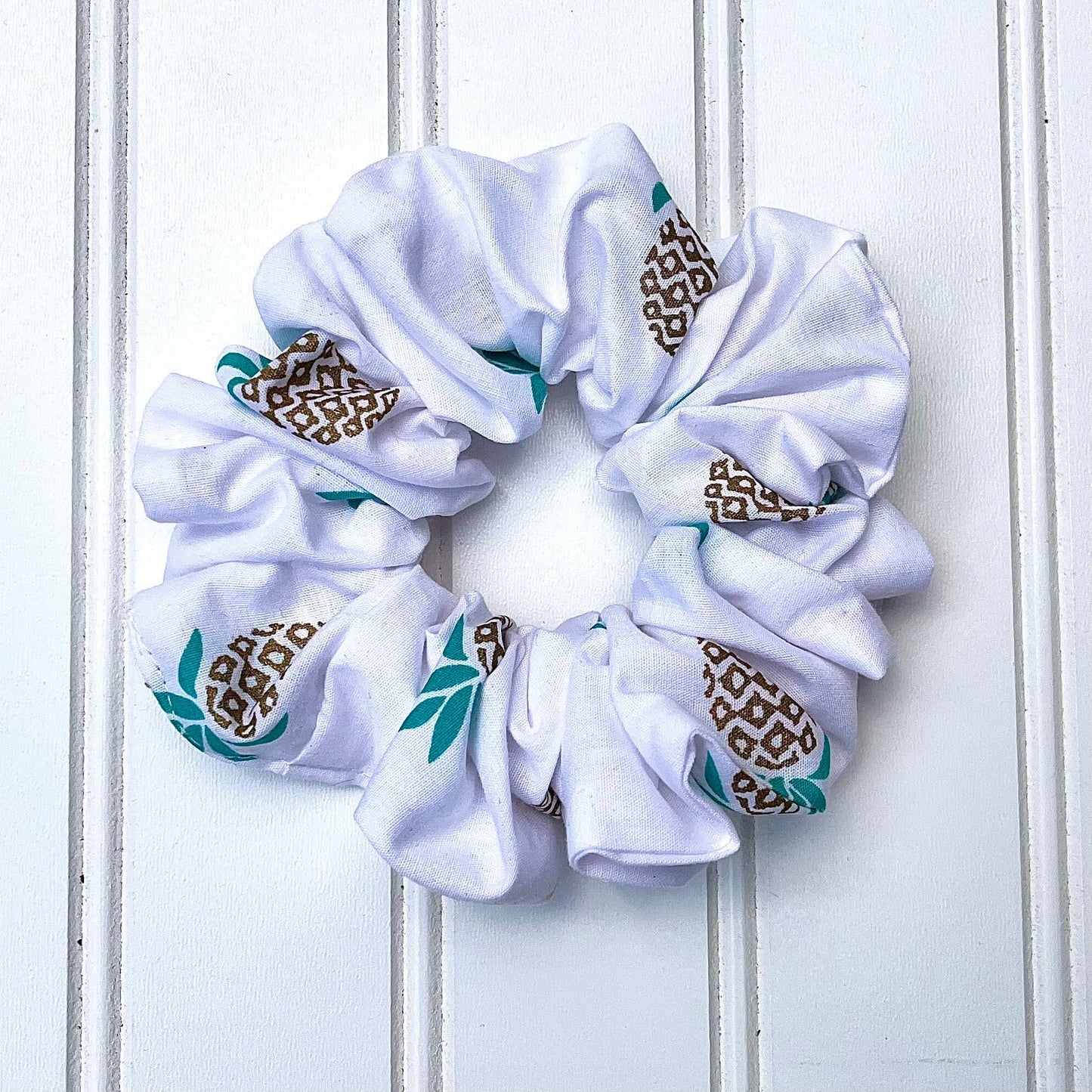 Tropical Scrunchies Set: Pineapple, Cactus, Dream Catcher Prints