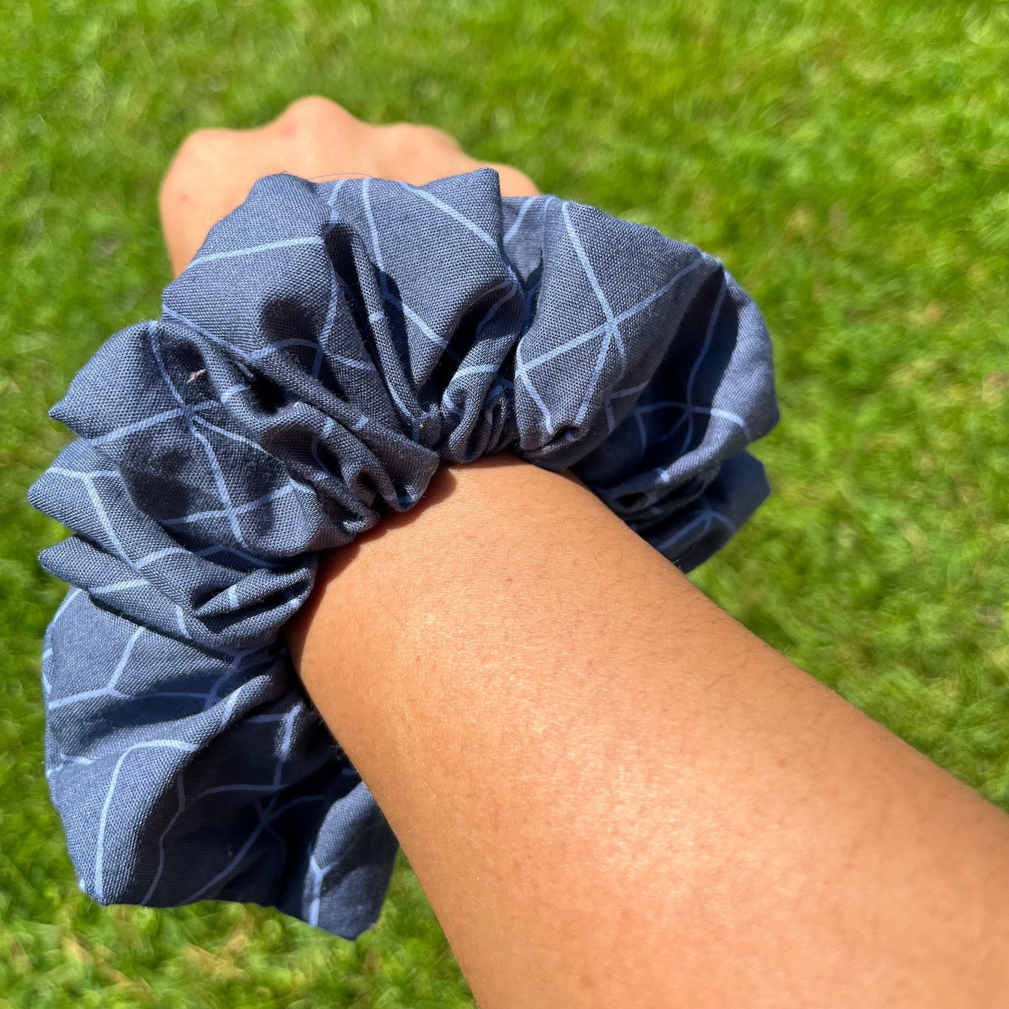 Plaid & Geometric Scrunchies: Cotton Hair Accessories
