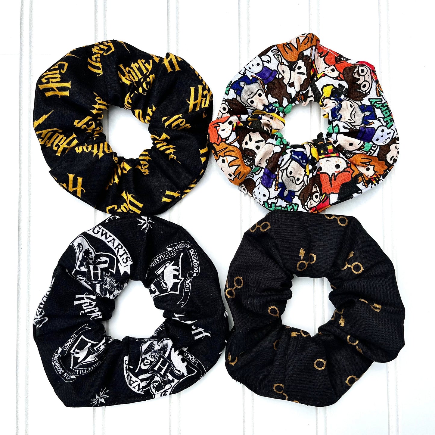 Wizard School Scrunchies: Cotton Theme Park Hair Tie
