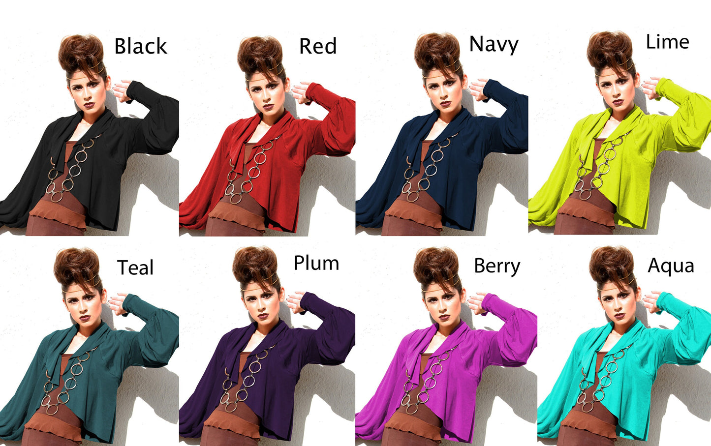 Ruffled Cropped Bolero Shrug: Exaggerated Sleeves, Handmade in USA