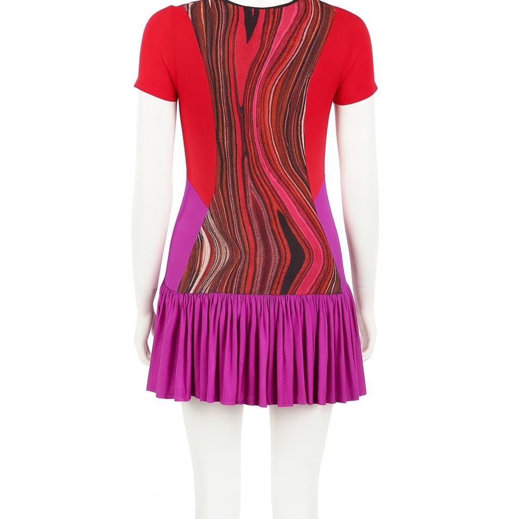 Alana Colorblock Abstract Print Mini Dress