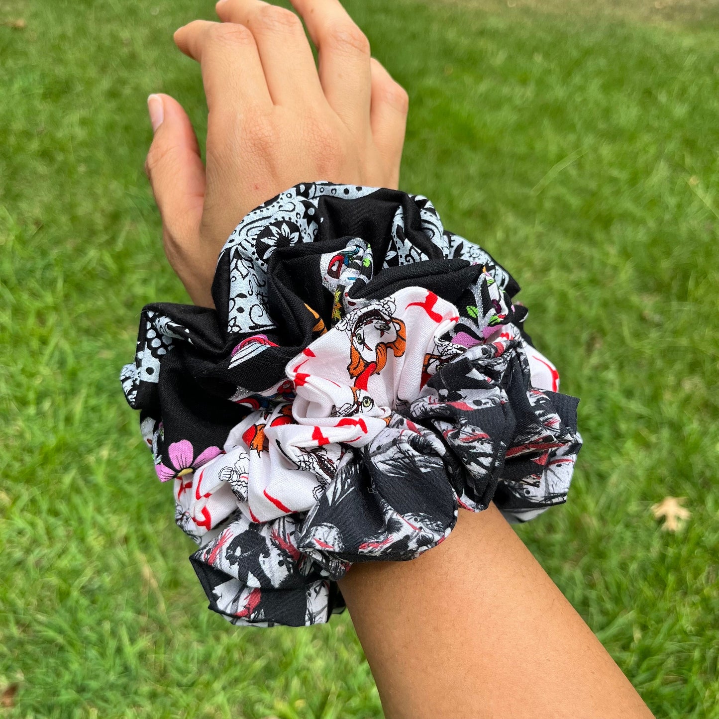 Halloween Scrunchies: Spooky Movie Prints