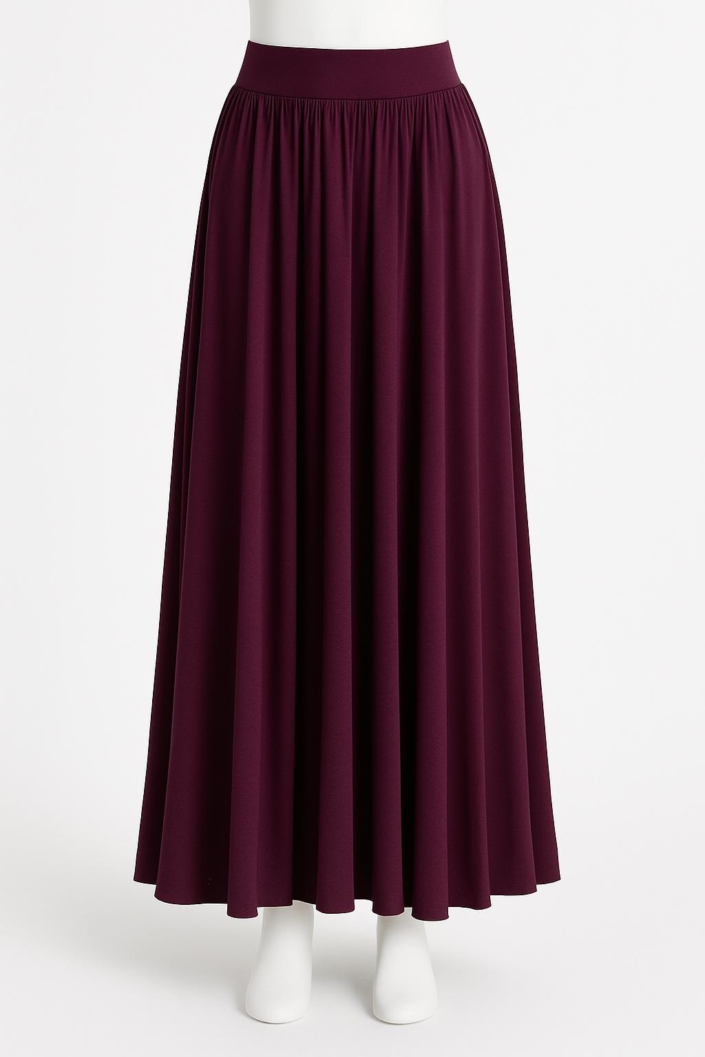 Goddess Maxi Skirt: High Waist Jersey Knit Skirt