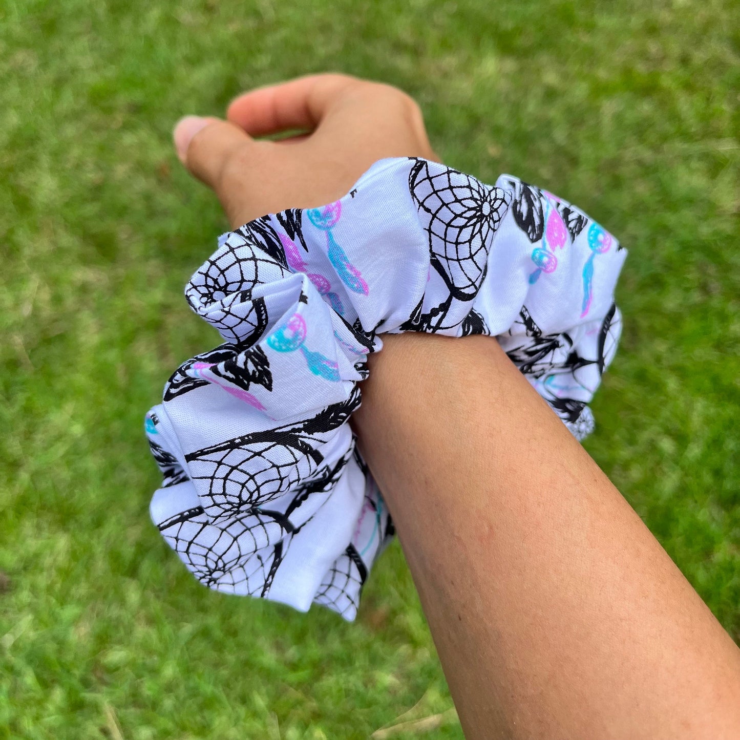 Tropical Scrunchies Set: Pineapple, Cactus, Dream Catcher Prints