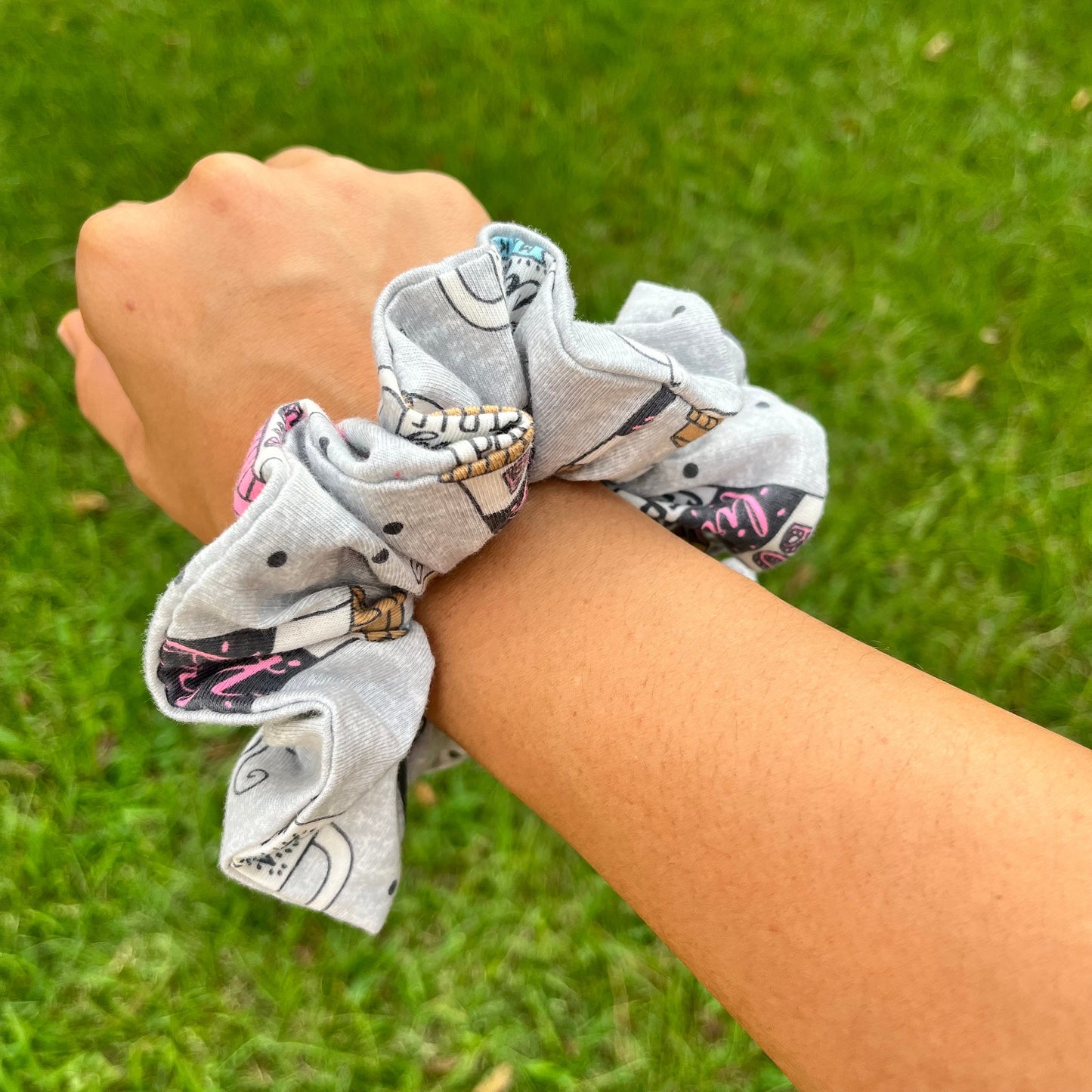 Coffee Lover Scrunchie: Handmade USA Hair Fashion