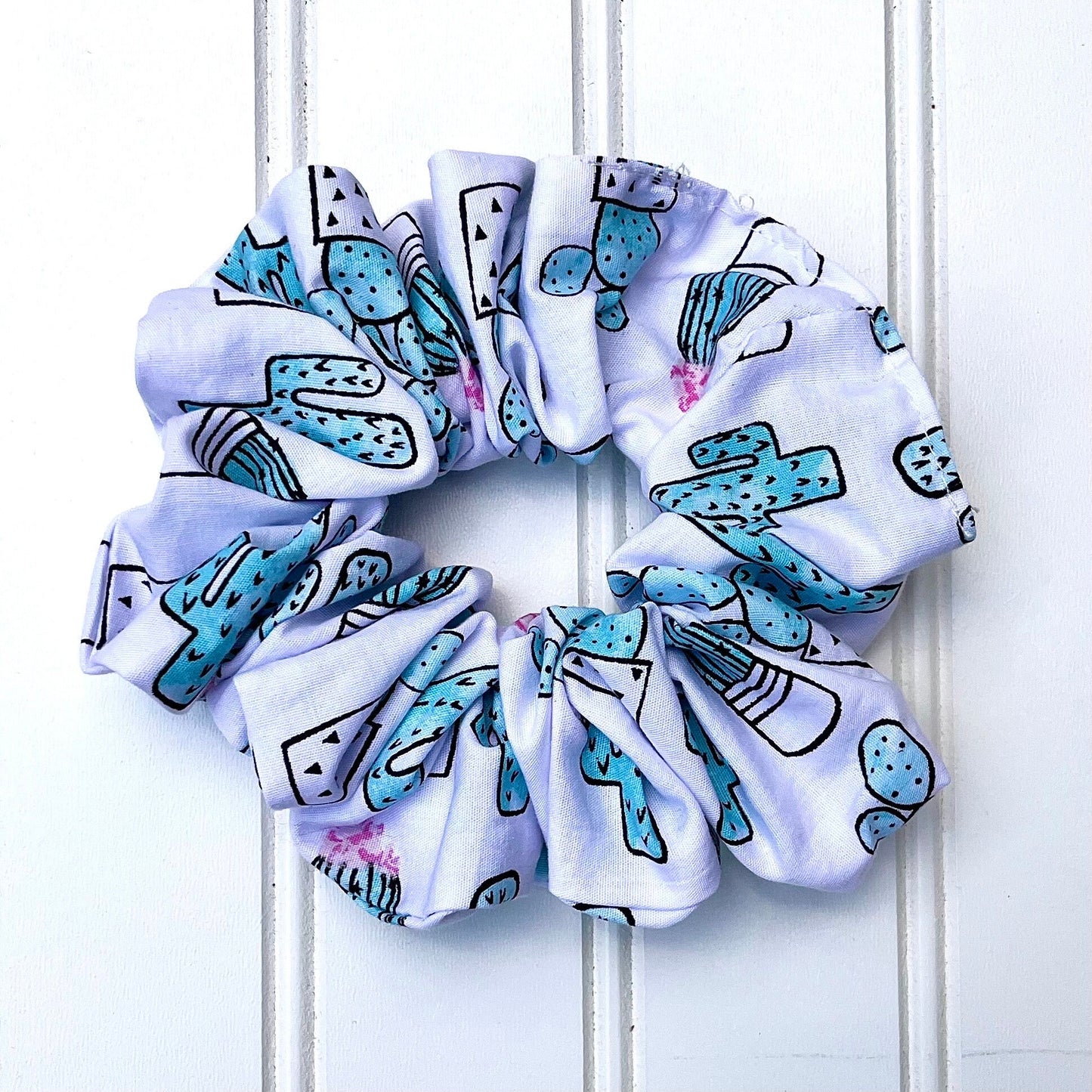 Tropical Scrunchies Set: Pineapple, Cactus, Dream Catcher Prints