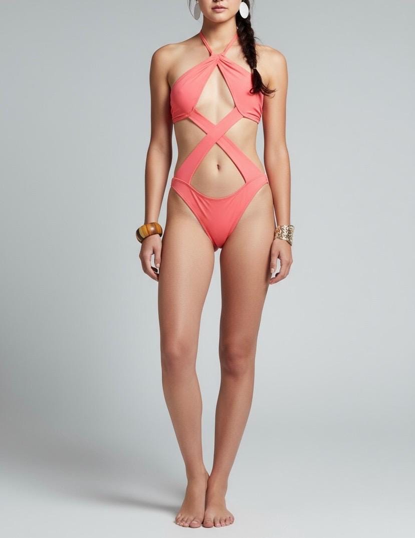 Sexy Criss-Cross One-Piece Swimsuit