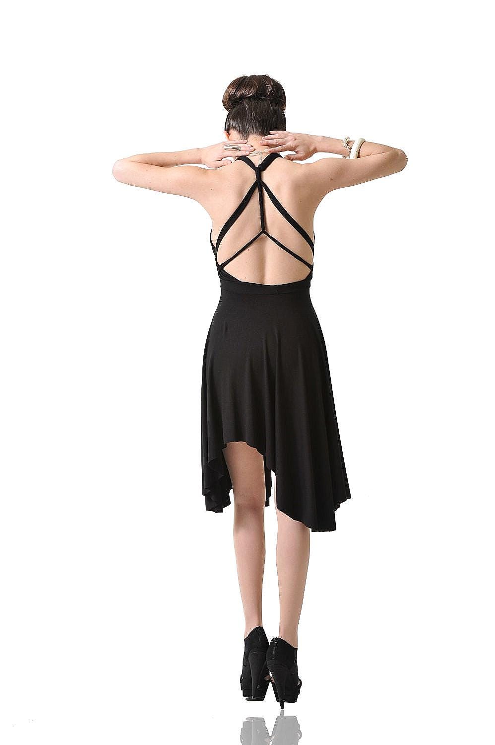 Convertible Little Black Dress: Multi-Way Asymmetrical Hem, Handmade