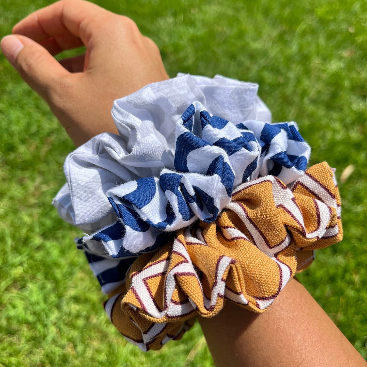 Striped Scrunchies: Cotton Hair Accessories