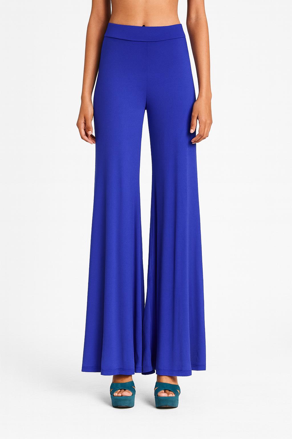 Margo Wide Leg Palazzo Pants: Stretch Jersey Knit