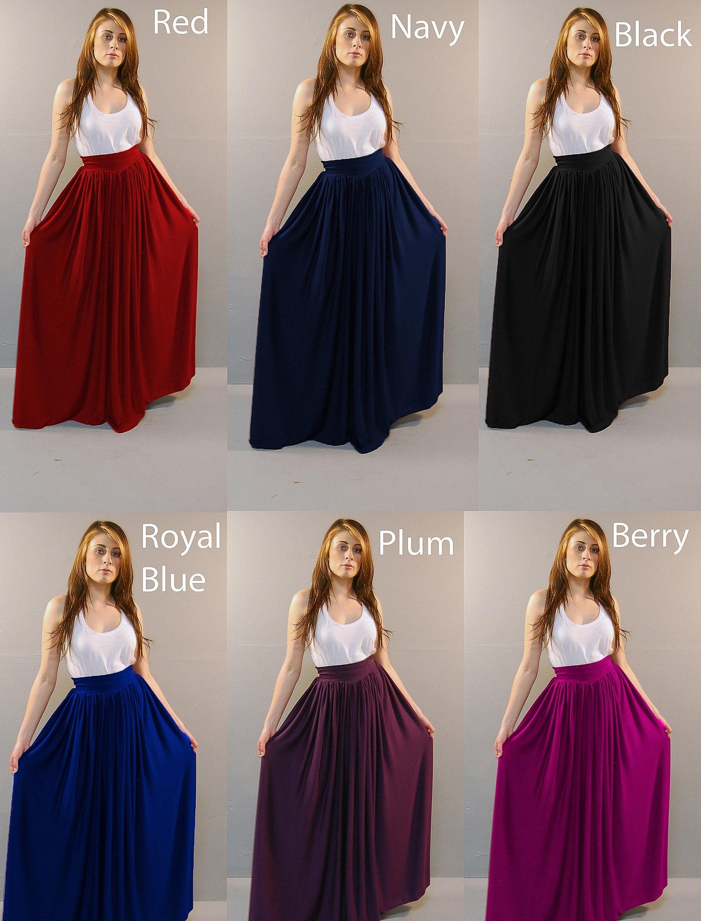 Goddess Maxi Skirt: High Waist Jersey Knit Skirt