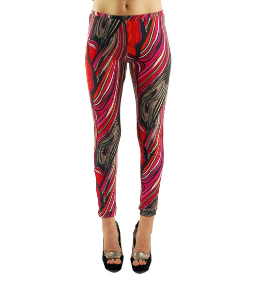 Psychedelic Abstract Print Leggings: Fashion Athletic Leisure Wear