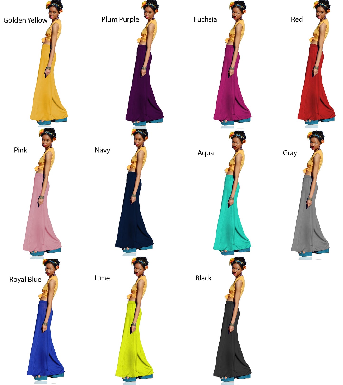 Margo Wide Leg Palazzo Pants: Stretch Jersey Knit