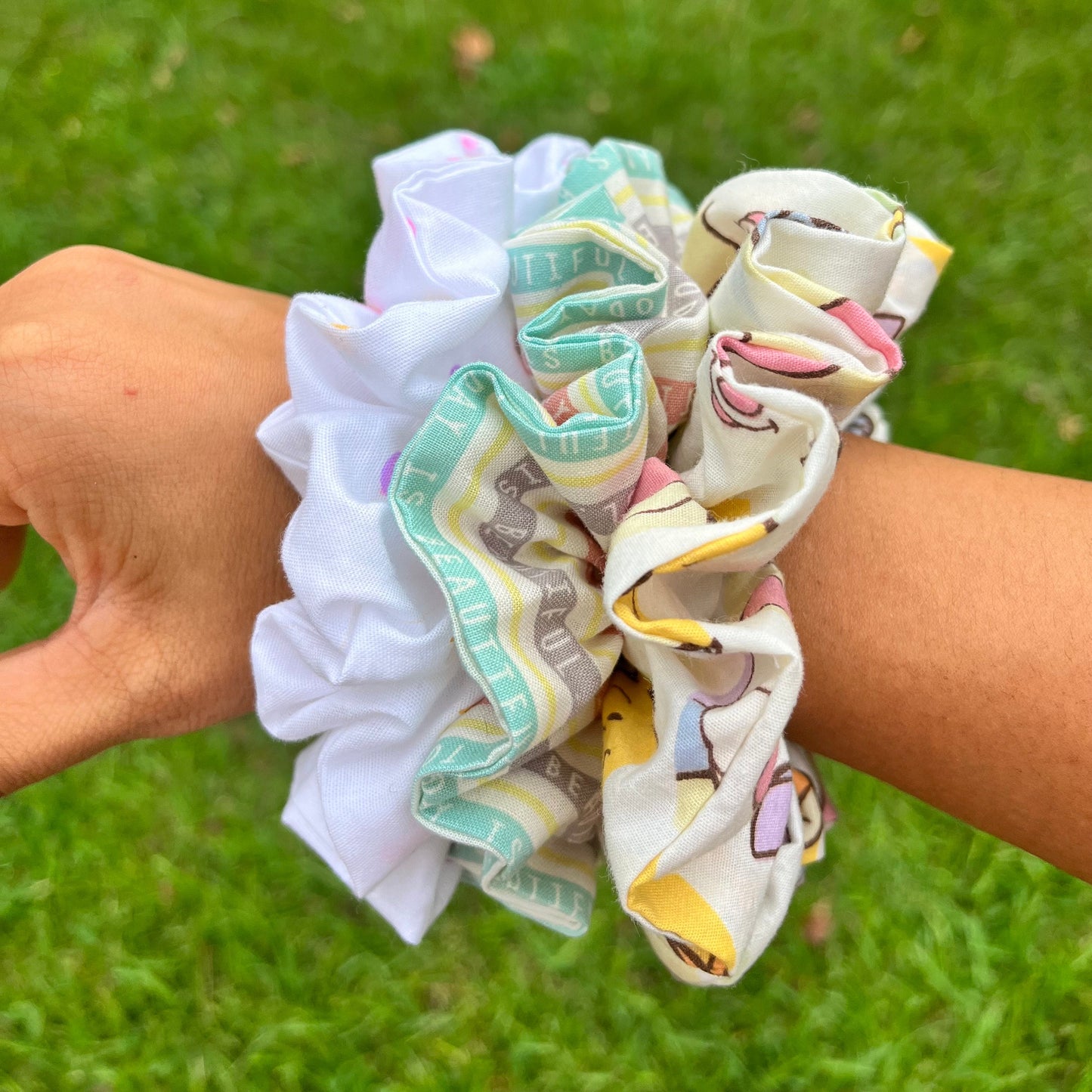 Poobear and Friends Cotton Scrunchies