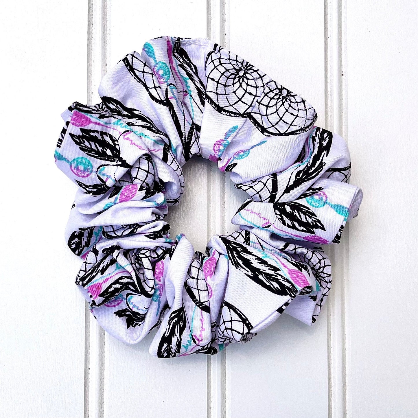 Tropical Scrunchies Set: Pineapple, Cactus, Dream Catcher Prints