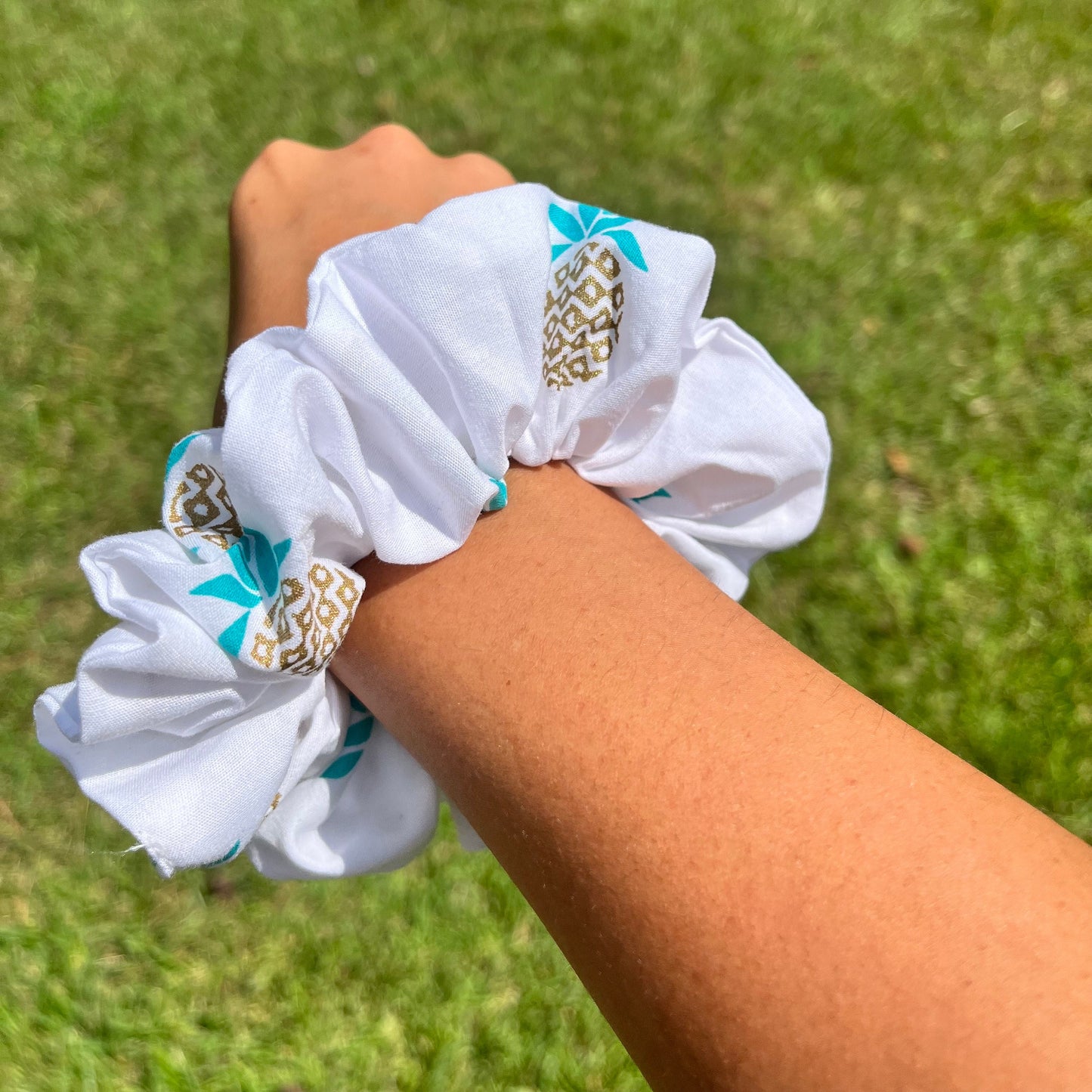 Tropical Scrunchies Set: Pineapple, Cactus, Dream Catcher Prints