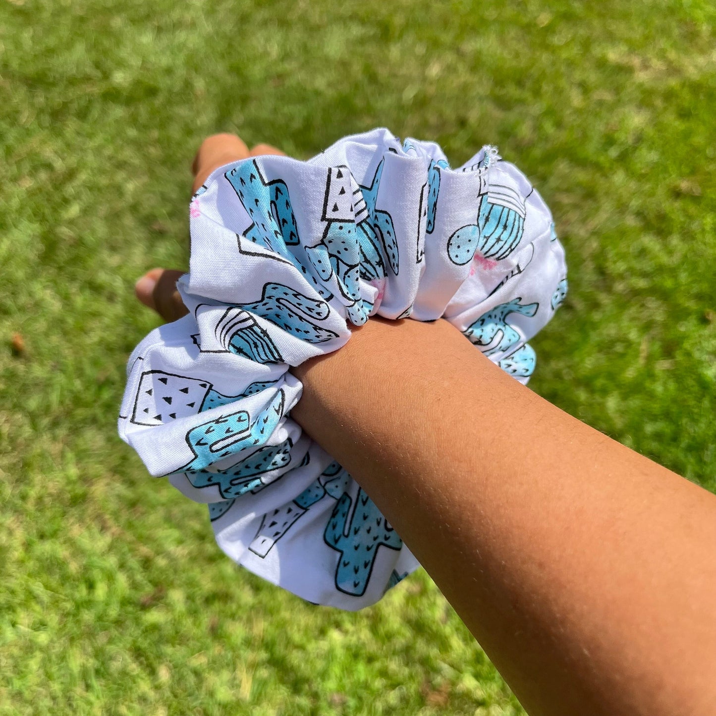 Tropical Scrunchies Set: Pineapple, Cactus, Dream Catcher Prints