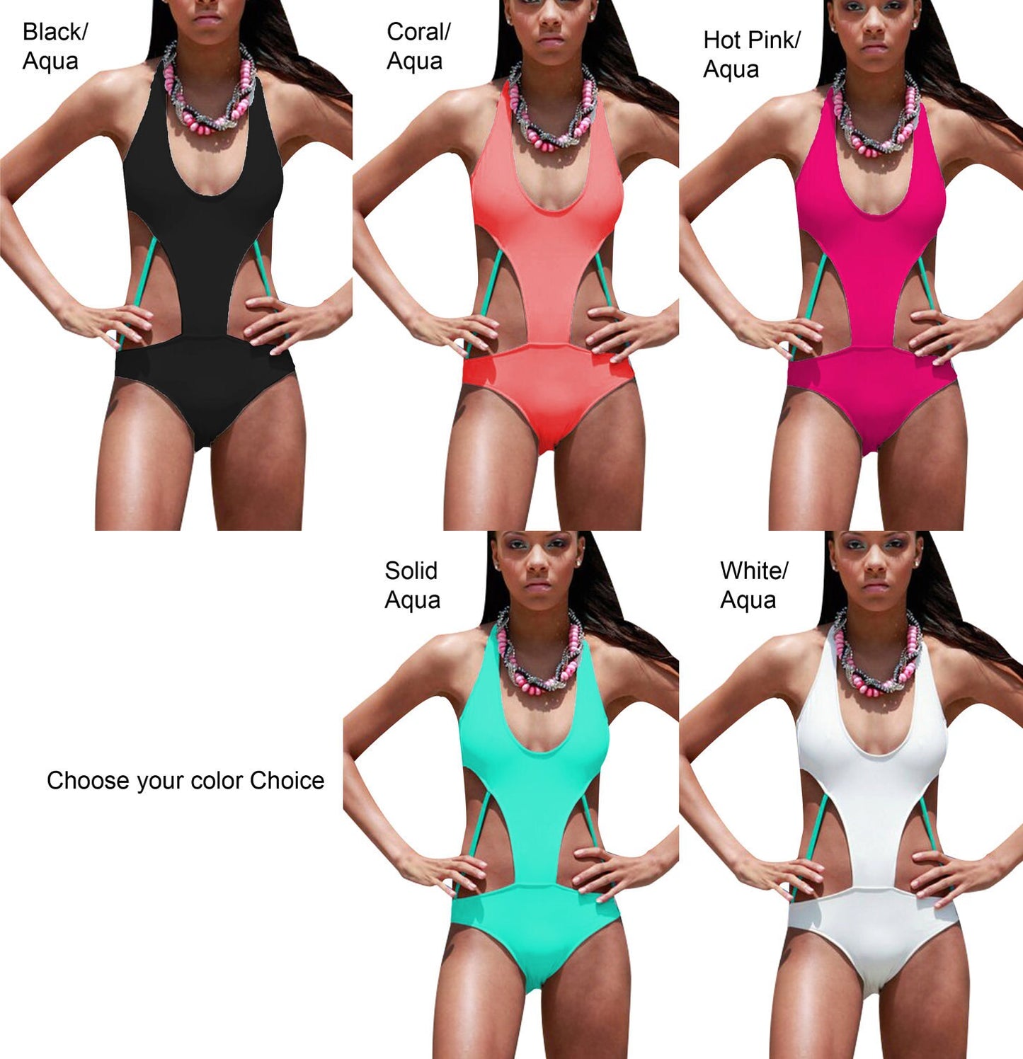 Cutout One-Piece Swimsuit | Halter Monokini | Modern Swimwear