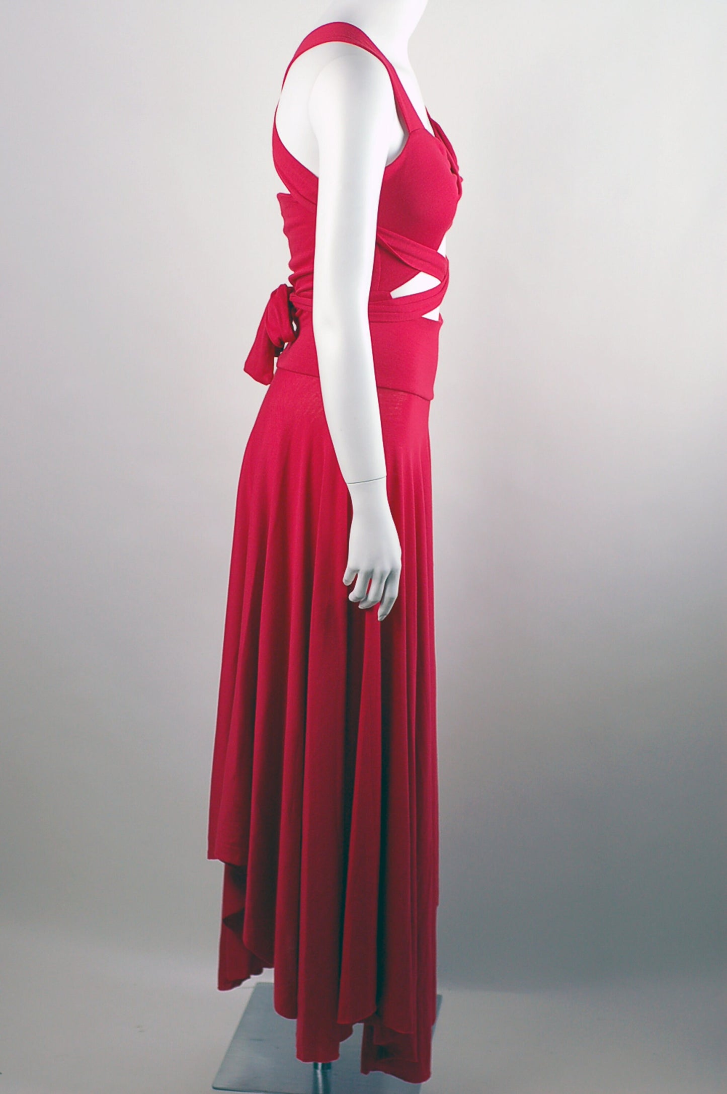 Amara Twisted Bust Cut Out Multi. Way Wear Maxi Dress