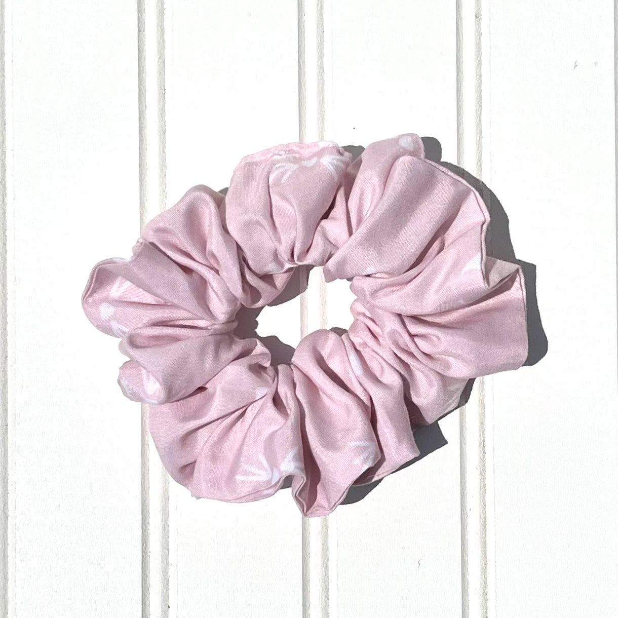 Pink & Aqua Scrunchie Set: Geometric, Kitty, Metallic Hair Fashion
