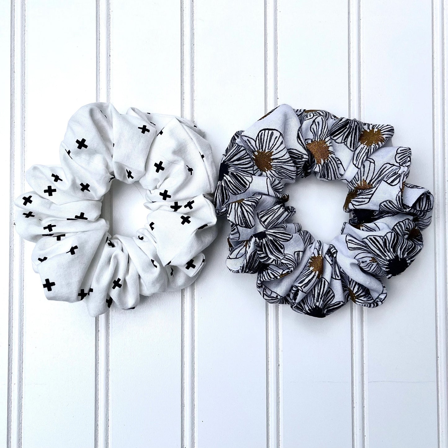Black and White Scrunchies