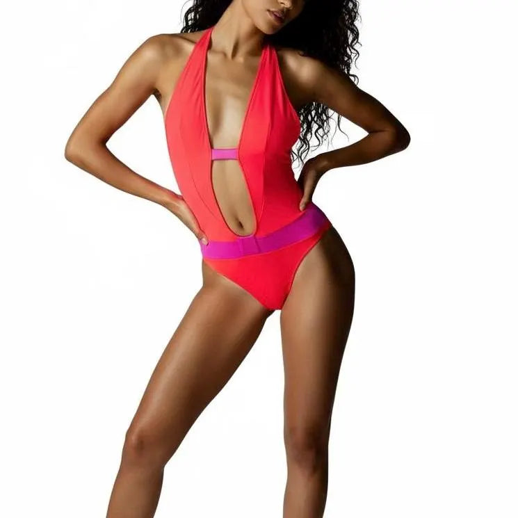 Glow One piece Colorblock swimsuit