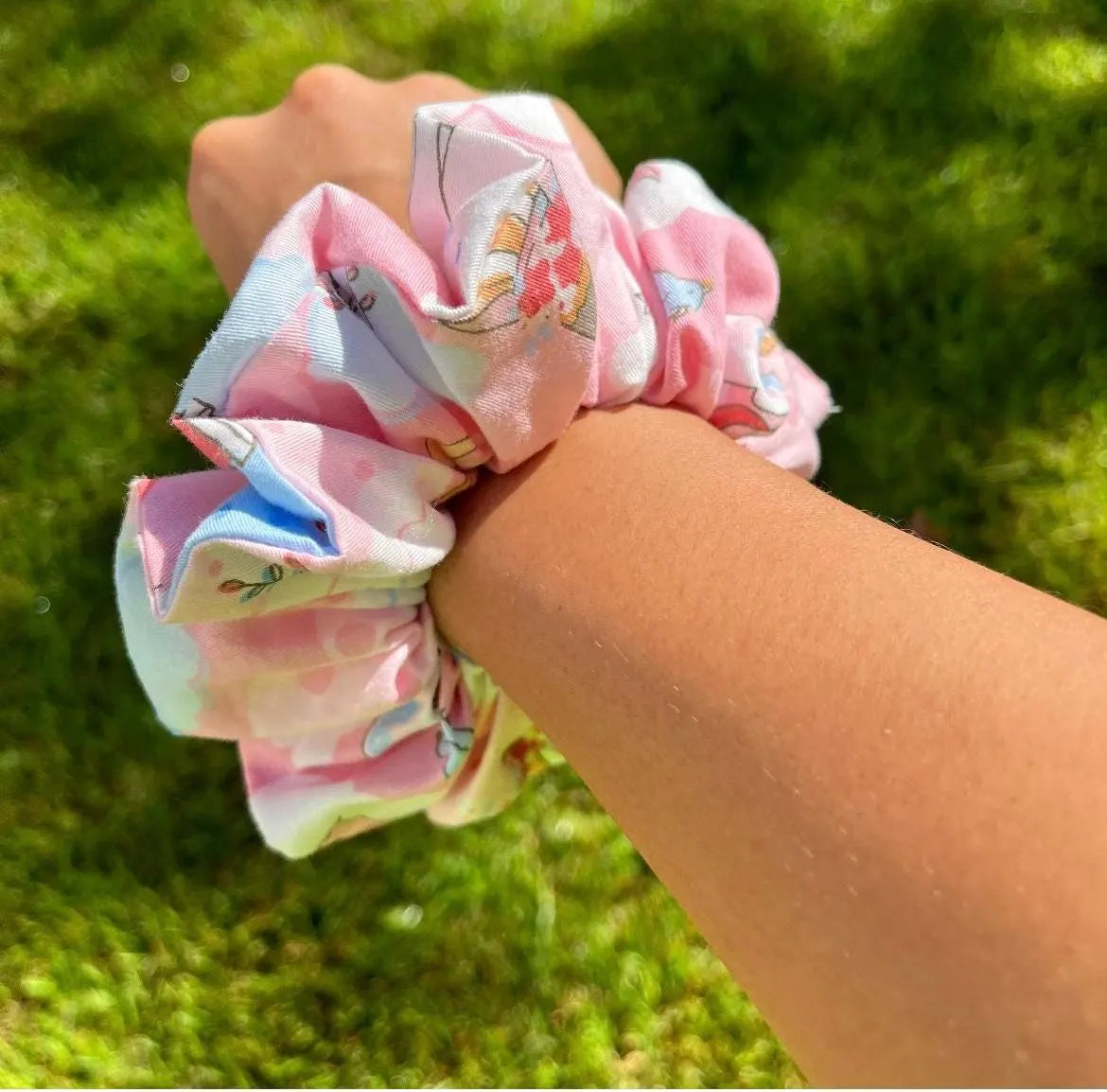 Pink Princess Unicorn Hair Scrunchie