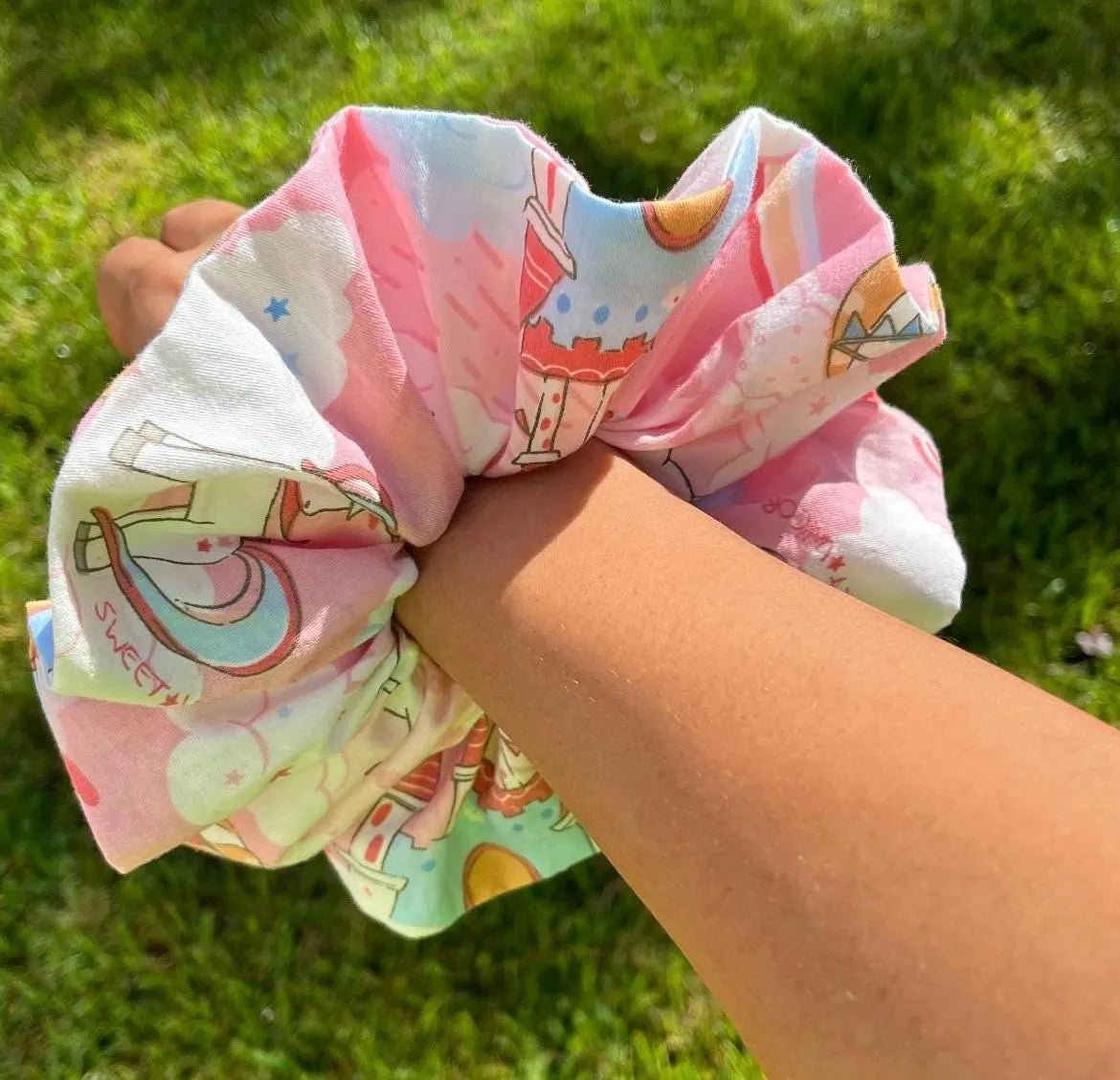 Pink Princess Unicorn Hair Scrunchie