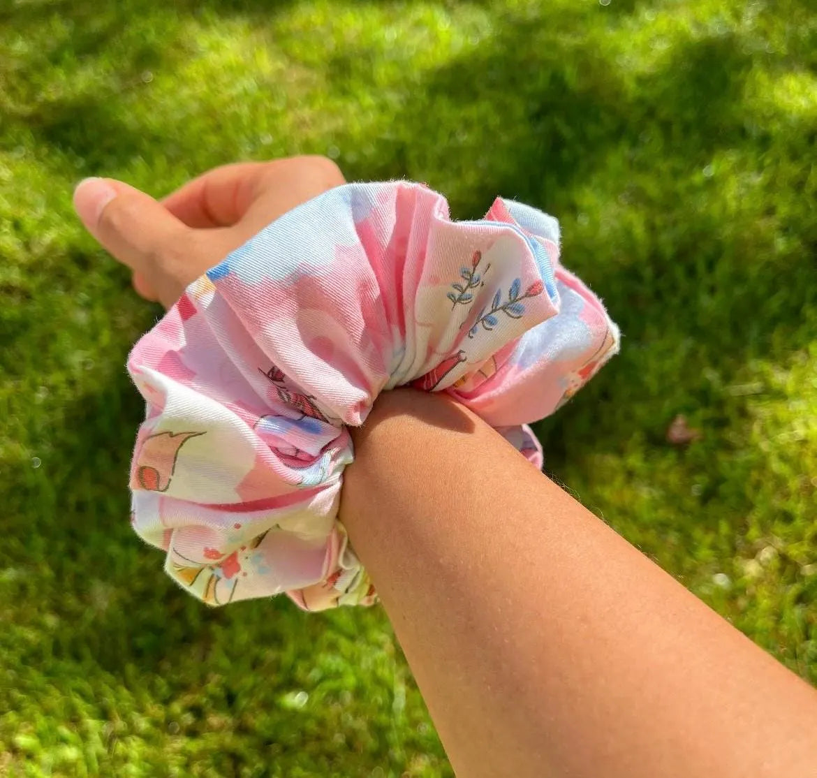 Pink Princess Unicorn Hair Scrunchie