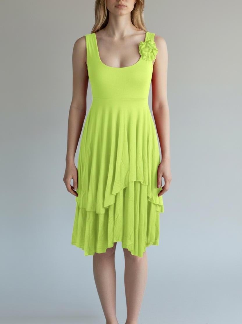 Red Fit and Flare Dress: Handmade Rayon Empire Waist Tango Dress