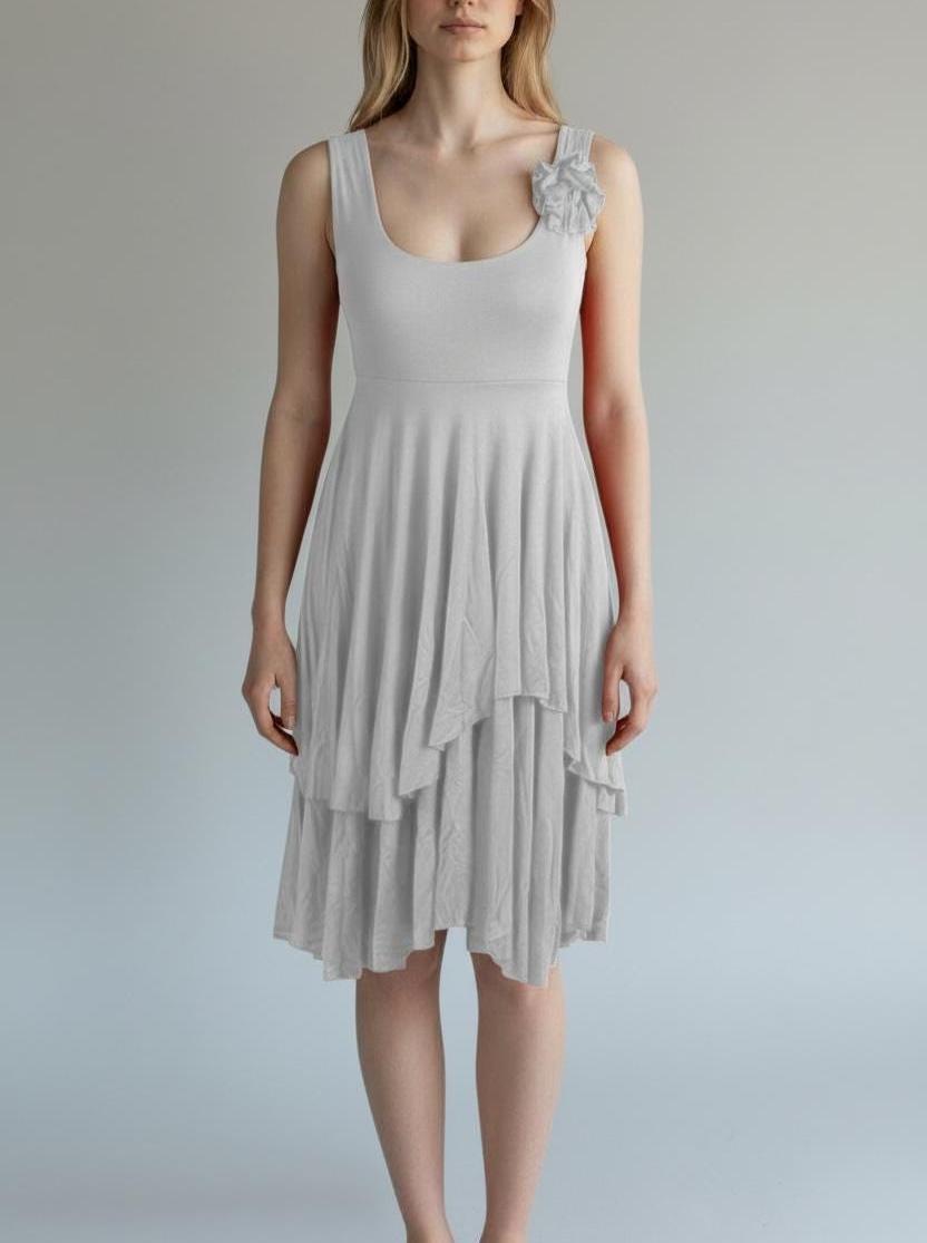 Red Fit and Flare Dress: Handmade Rayon Empire Waist Tango Dress