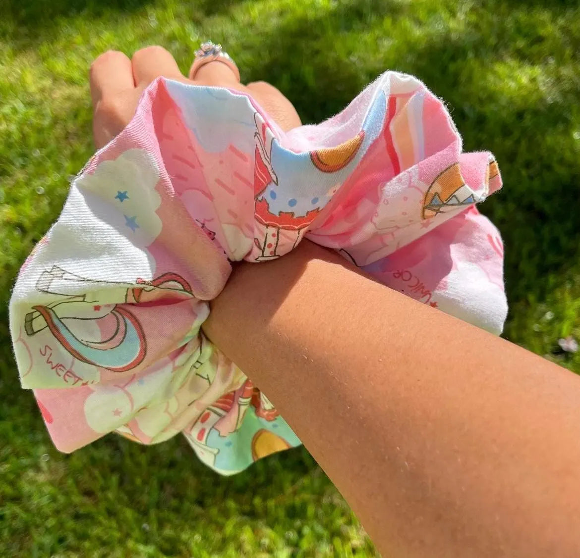 Pink Princess Unicorn Hair Scrunchie