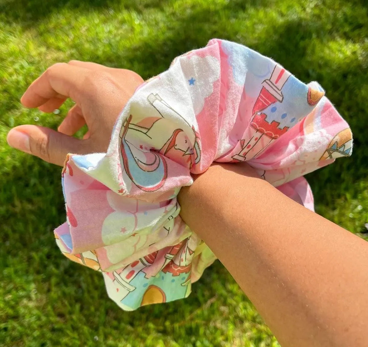 Pink Princess Unicorn Hair Scrunchie