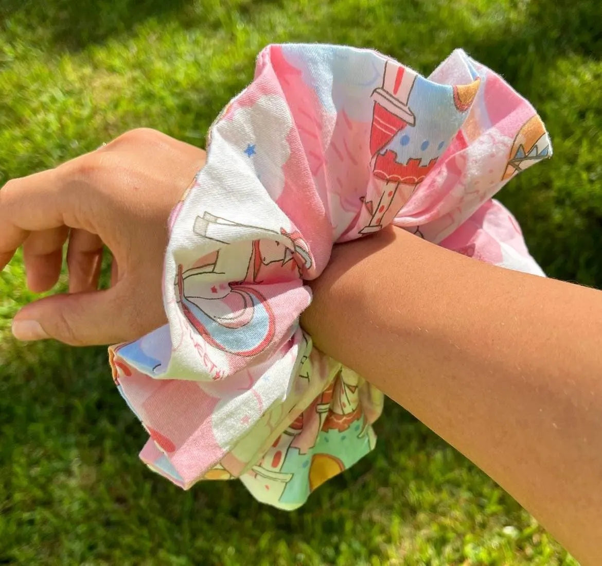 Pink Princess Unicorn Hair Scrunchie