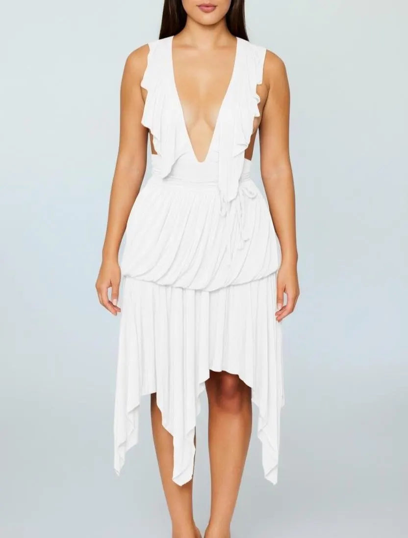 Amore Red Tiered Dress