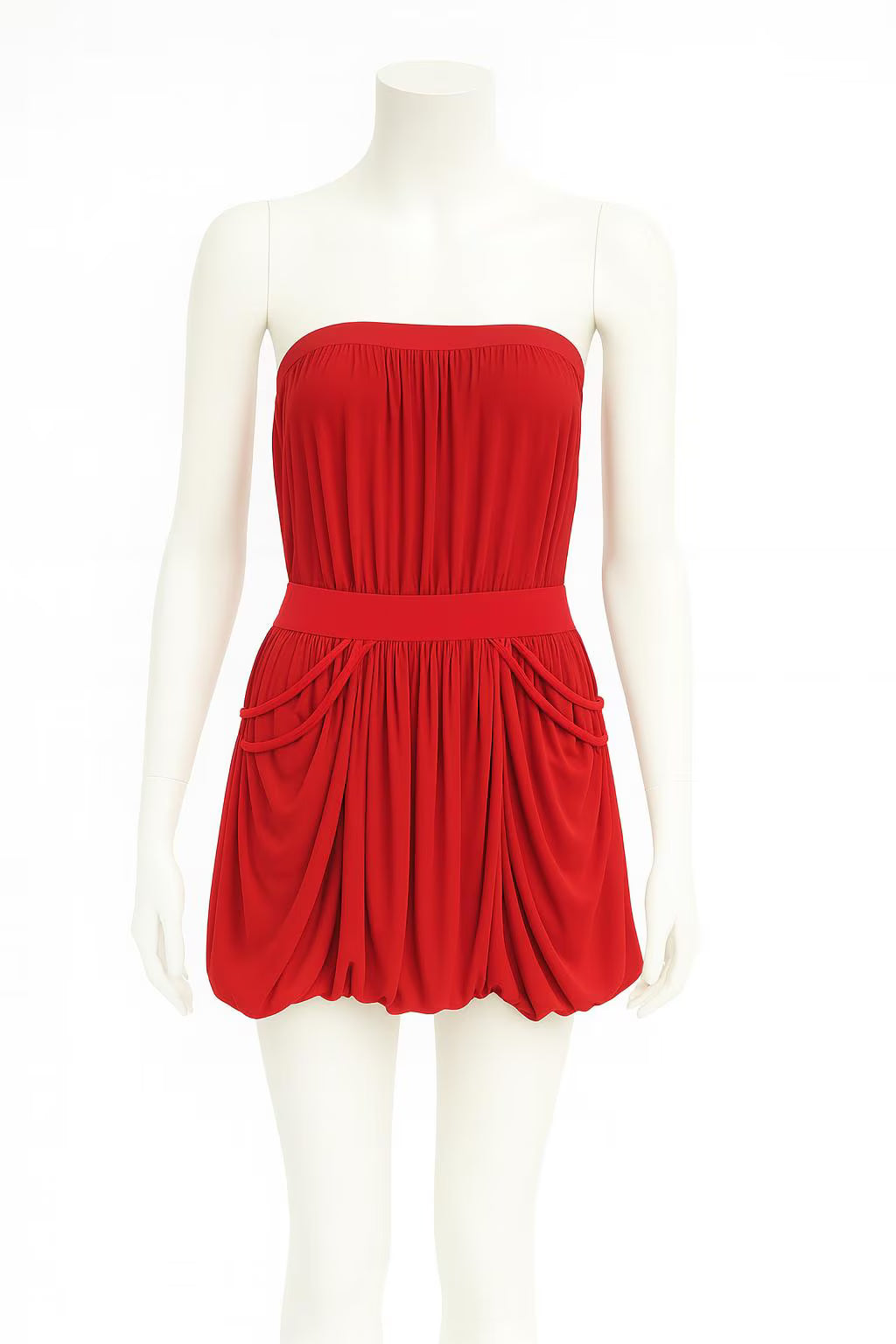 Gumdrop Dress – Strapless Bubble Mini Dress with Braided Chain Details