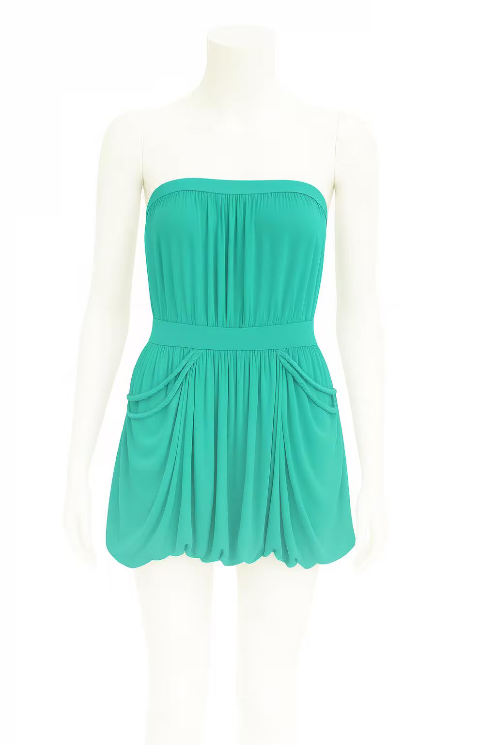 Gumdrop Dress – Strapless Bubble Mini Dress with Braided Chain Details