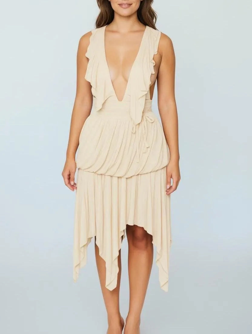 Amore Red Tiered Dress