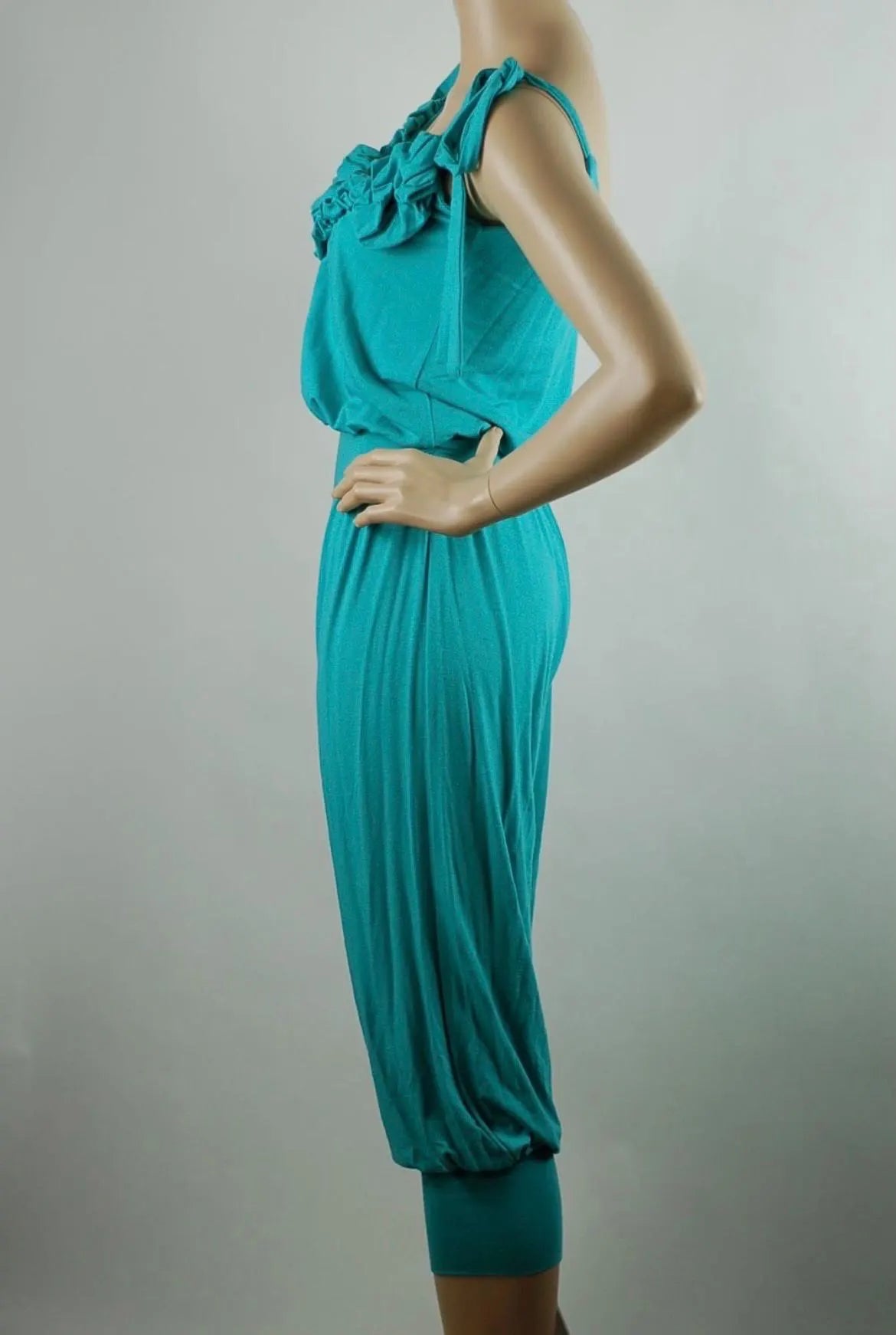 Gloria Jumpsuit – Flowy Ruffle Tie-Strap Jumpsuit | Soft Stretch Lounge Romper | Casual Chic One-Piece Outfit