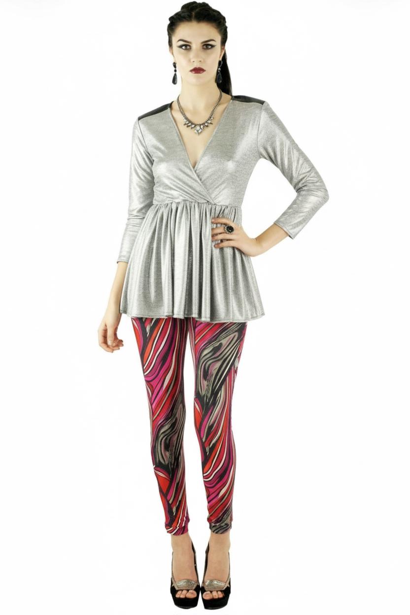 Psychedelic Abstract Print Leggings: Fashion Athletic Leisure Wear