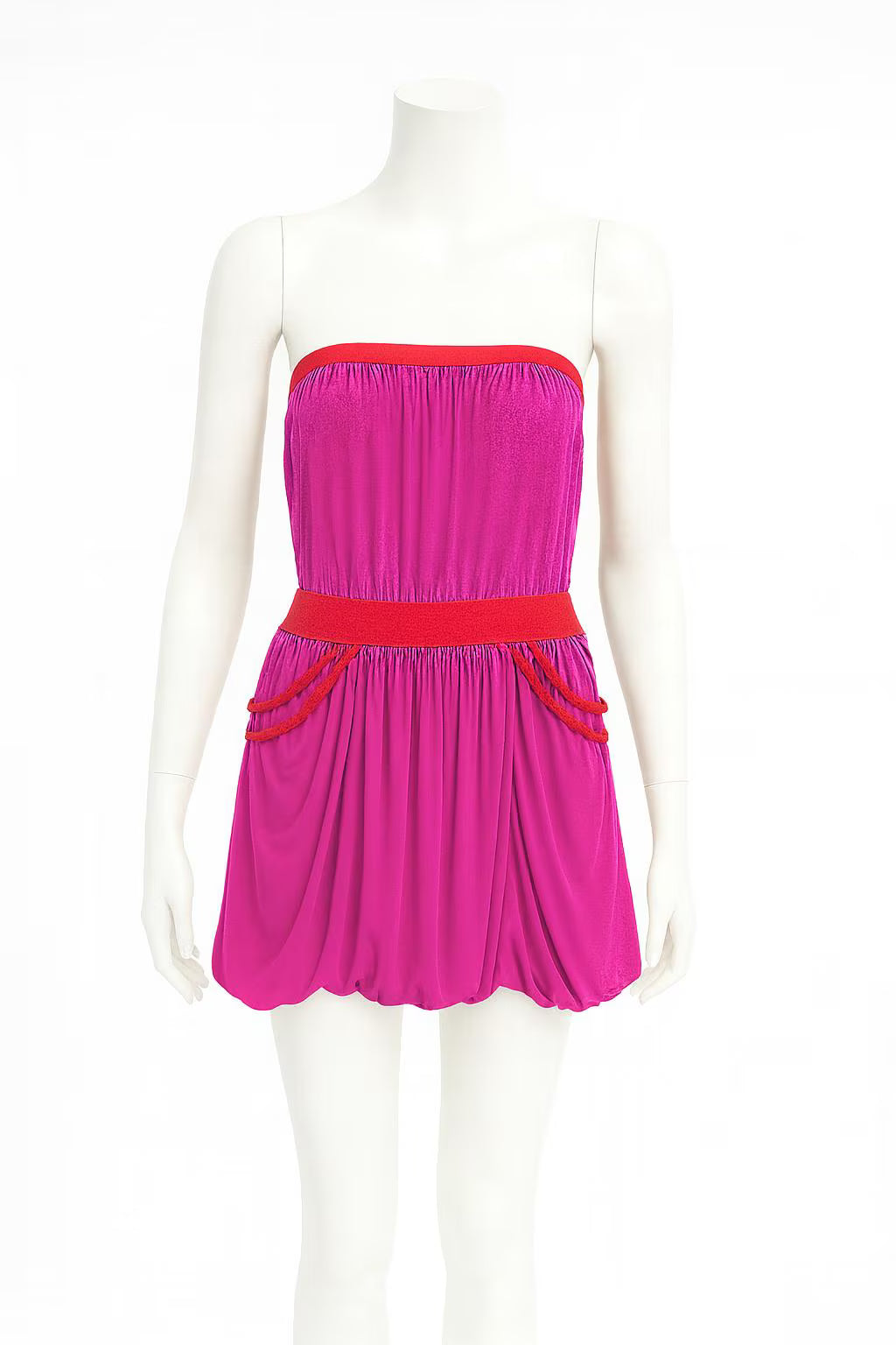 Gumdrop Dress – Strapless Bubble Mini Dress with Braided Chain Details