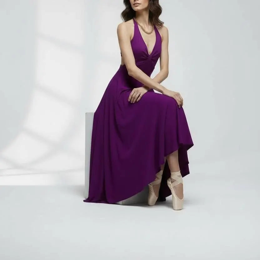 Halter Cinched Bust Midi Dress: Retro Fit & Flare, Handmade in USA