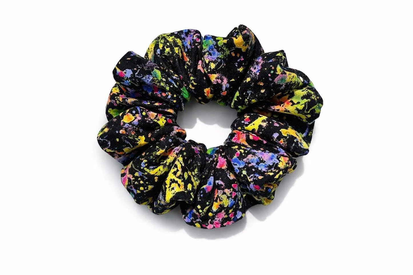 Art Splatter Scrunchie: Handmade Cotton Hair Tie