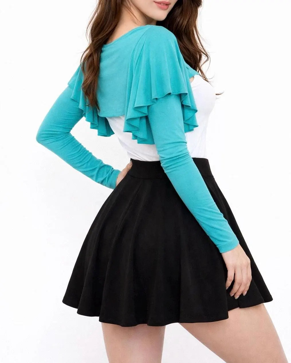 Flutter Sleeve Tie-Front Shrug | Handmade Knit Bolero