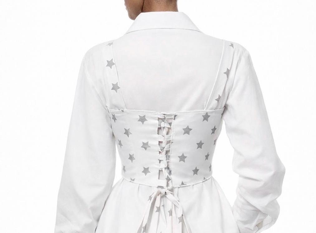 Lace-Up Back Cropped Corset Top | Lone Star Rodeo Print