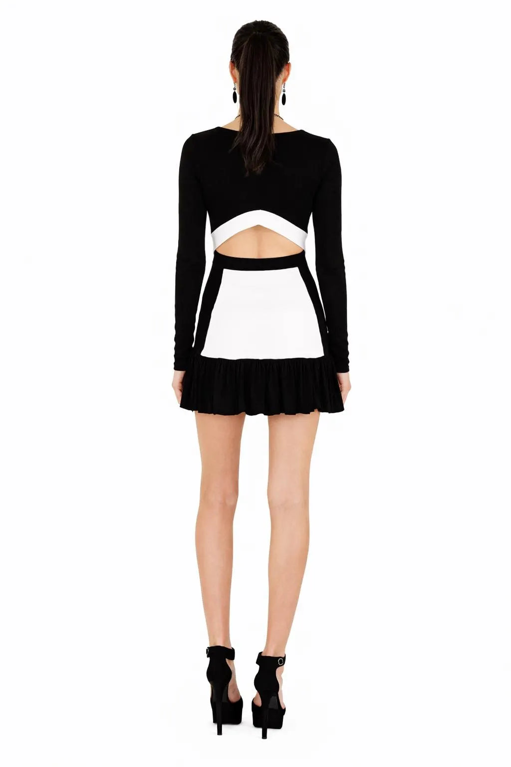 Chole Long Sleeve Color Block Mini Dress
