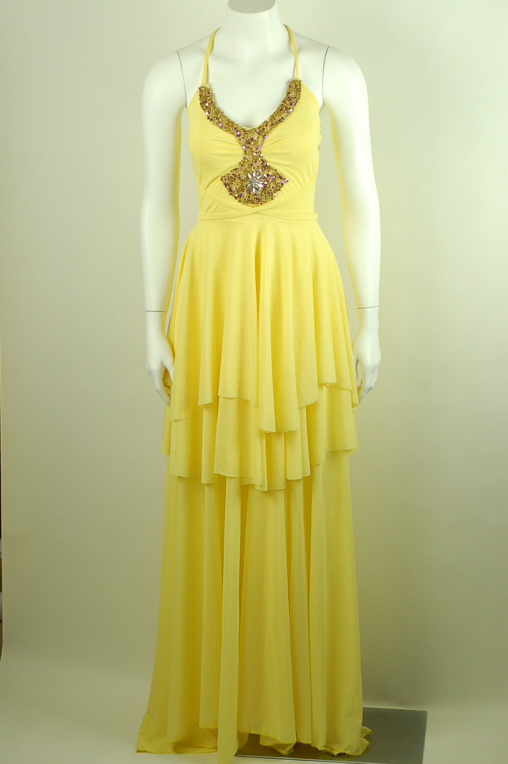 Yellow Beaded Formal Prom