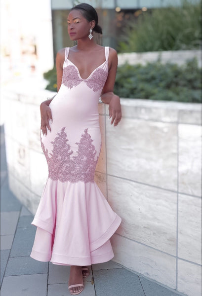 Pink Beaded Backless Formal Prom dress, Formal Dress, Maternity, Prom Dress, Pink Prom Dress, Custom made, Prom, Formal, Pink Beaded Dress,